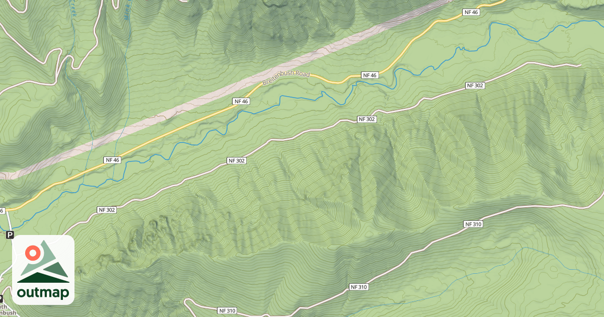 Map of NORTH BREITENBUSH ROAD