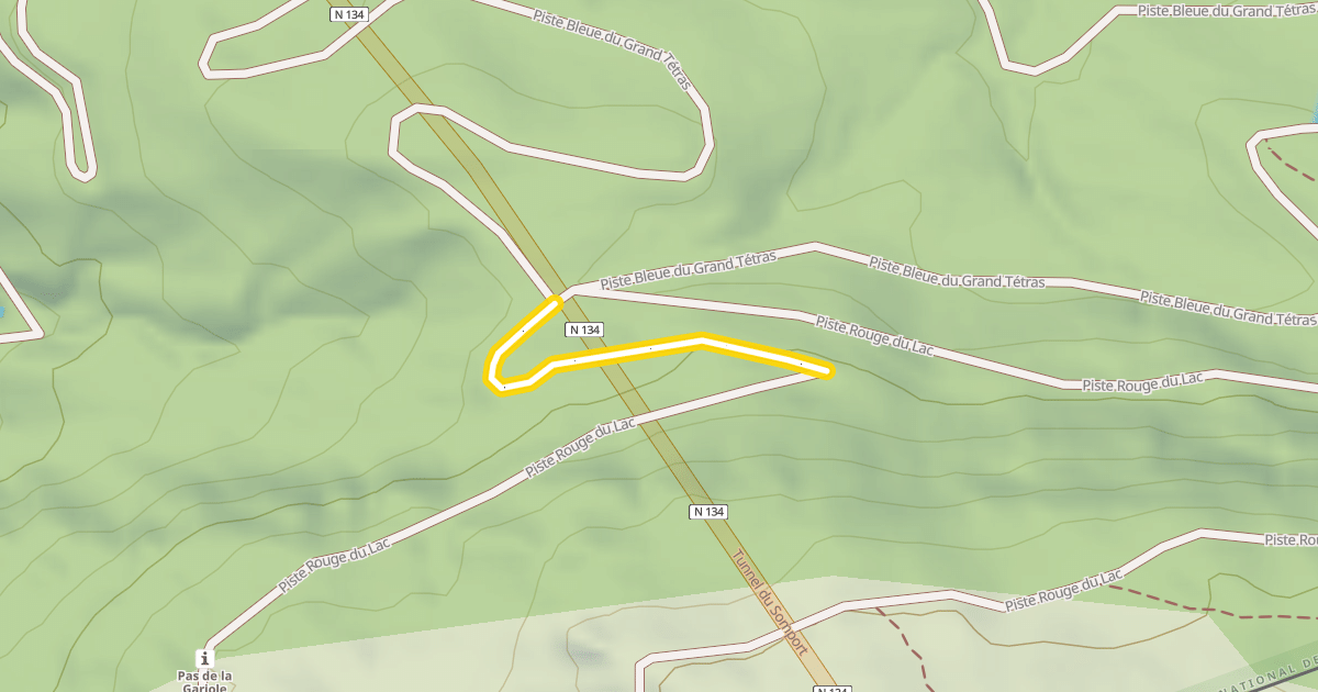 Map preview of Piste Rouge du Lac