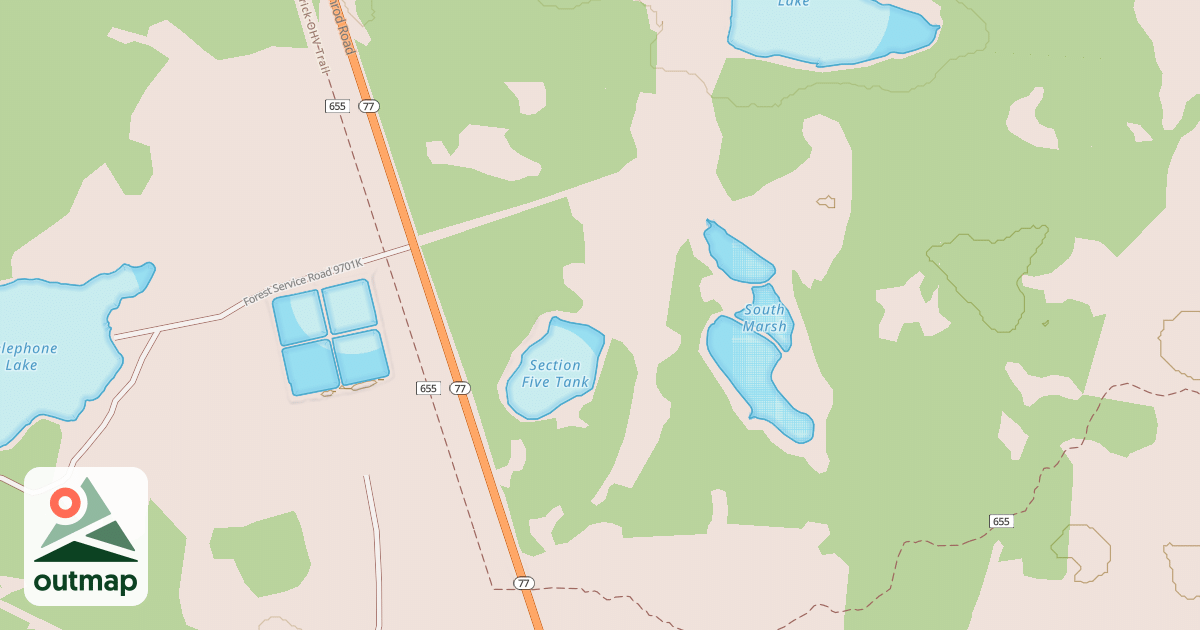 Map of USFS National Forest System Roads {4D4CA090-7FA0-4AD1-9512-D9702386100B}