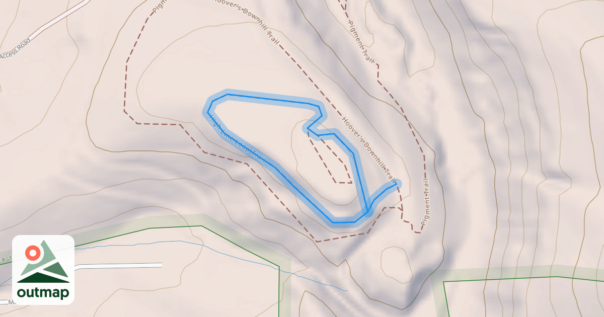 Map of High Line Loop Trail