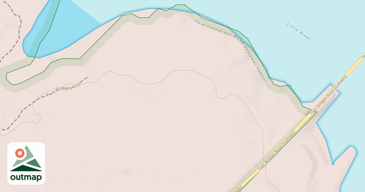 Map of TWIN BRIDGES