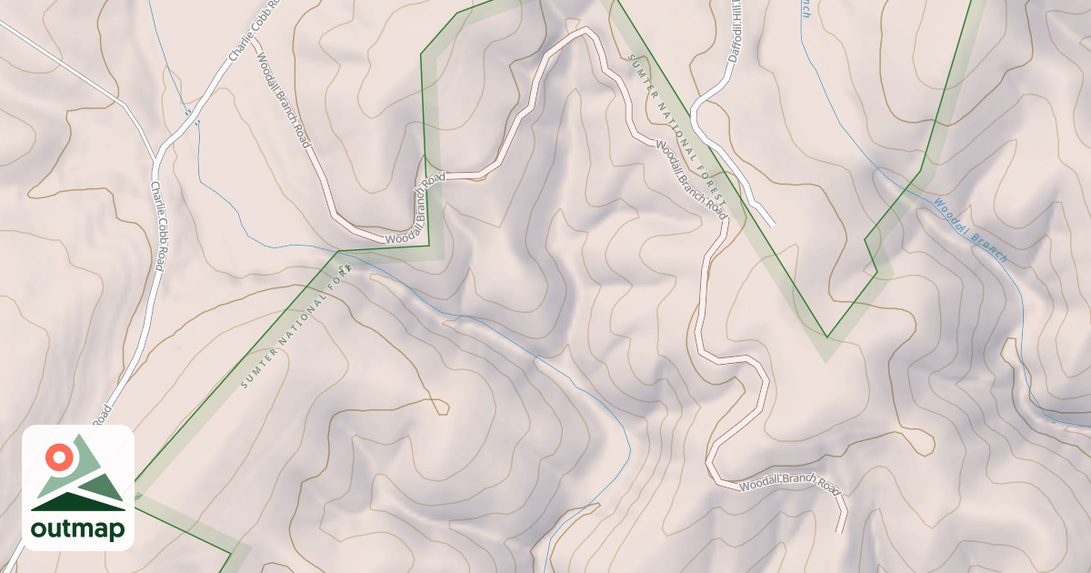 Map of WOODAL BRANCH