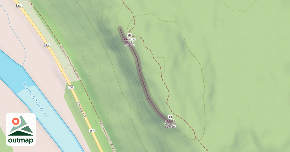 Map of Gibralter Rock Main Cliff