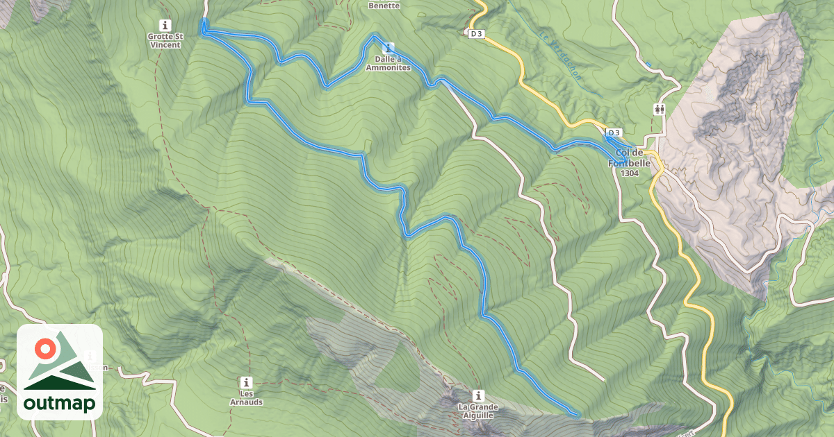 Map of Grotte St Vincent