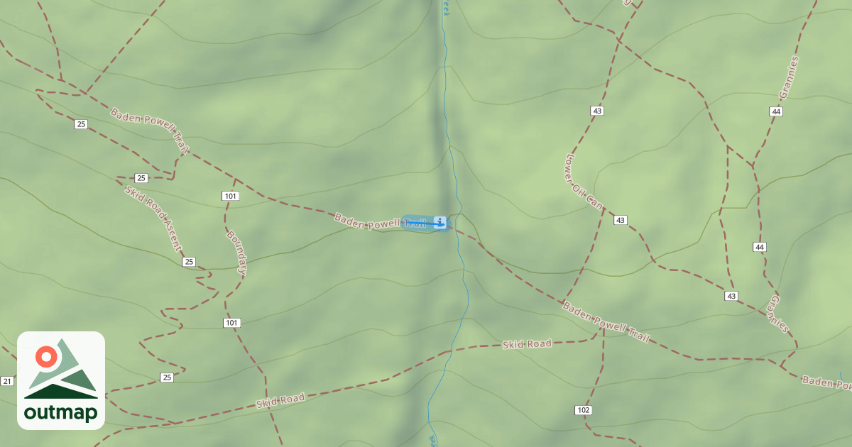 Map of Baden Powell Trail