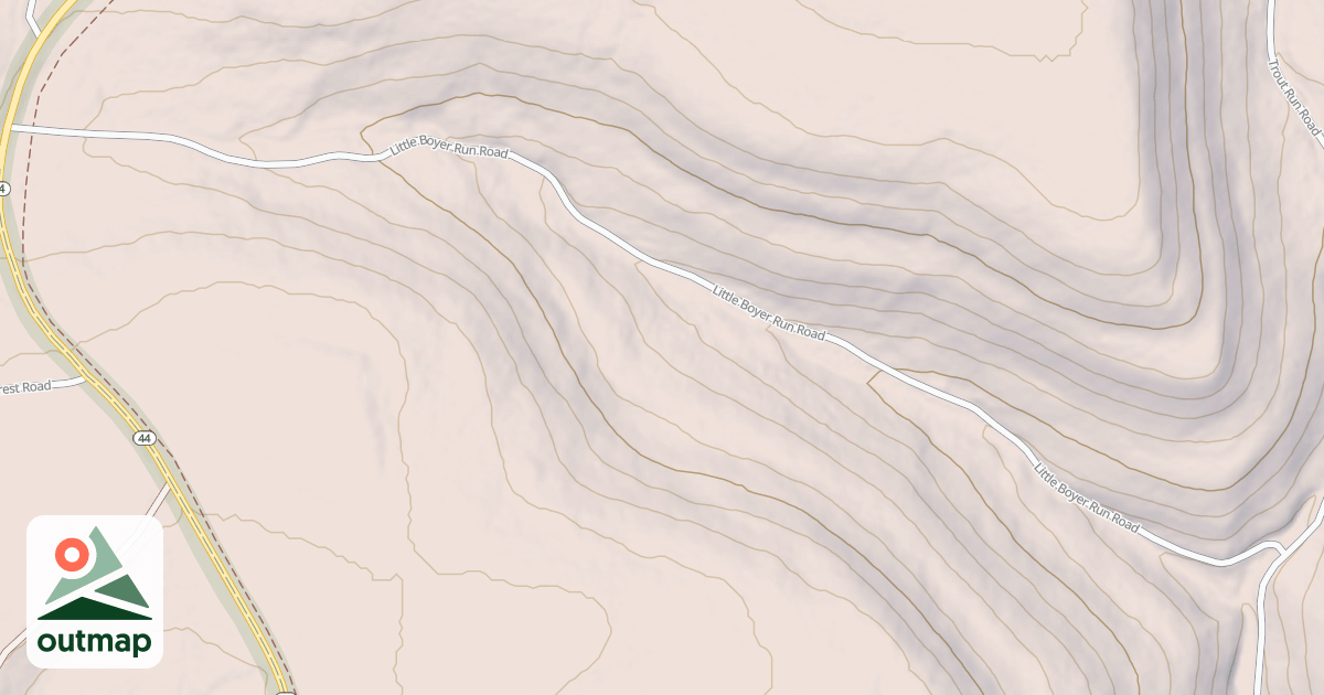 Map of Coudy Pike Snowmobile Trails