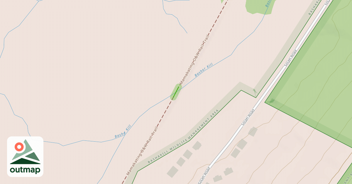 Map of Mamakating O&W Rail Trail