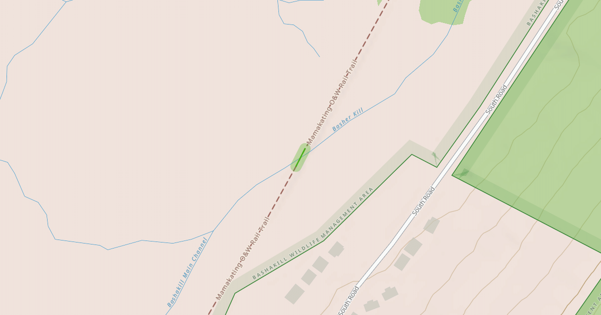 Map preview of Mamakating O&W Rail Trail