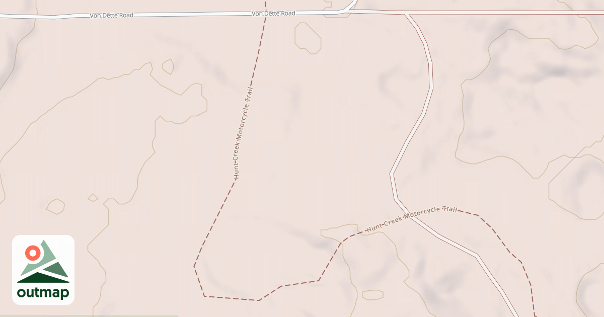 Map of Hunt Creek Motorcycle Trail