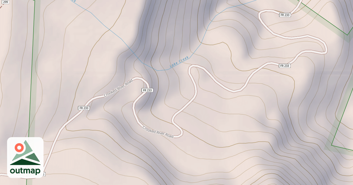 Map of CROOKED RIVER