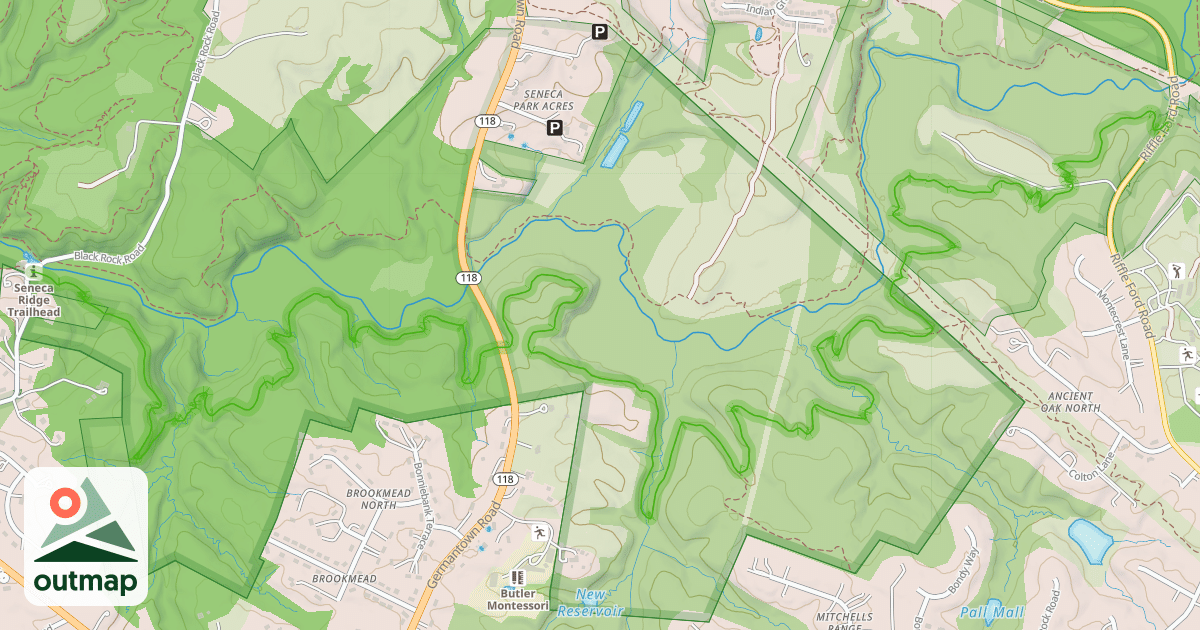 Map of Seneca Ridge Trail