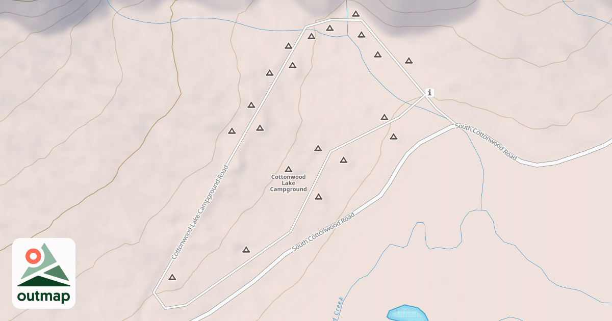 Map of COTTONWOOD LAKE CG