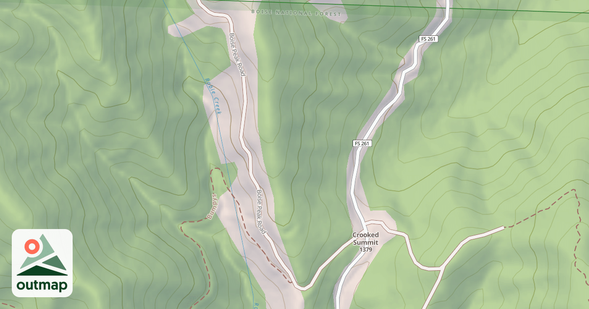 Map of BOISE PEAK