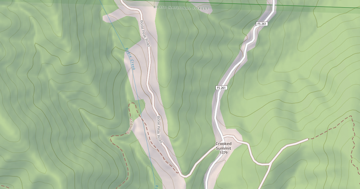 Map preview of BOISE PEAK