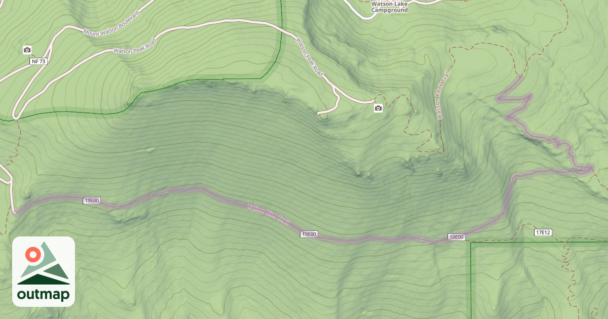 Map of Tahoe Rim Trail