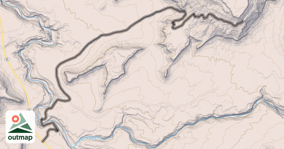 Map of Jacobs Chair OHV Route