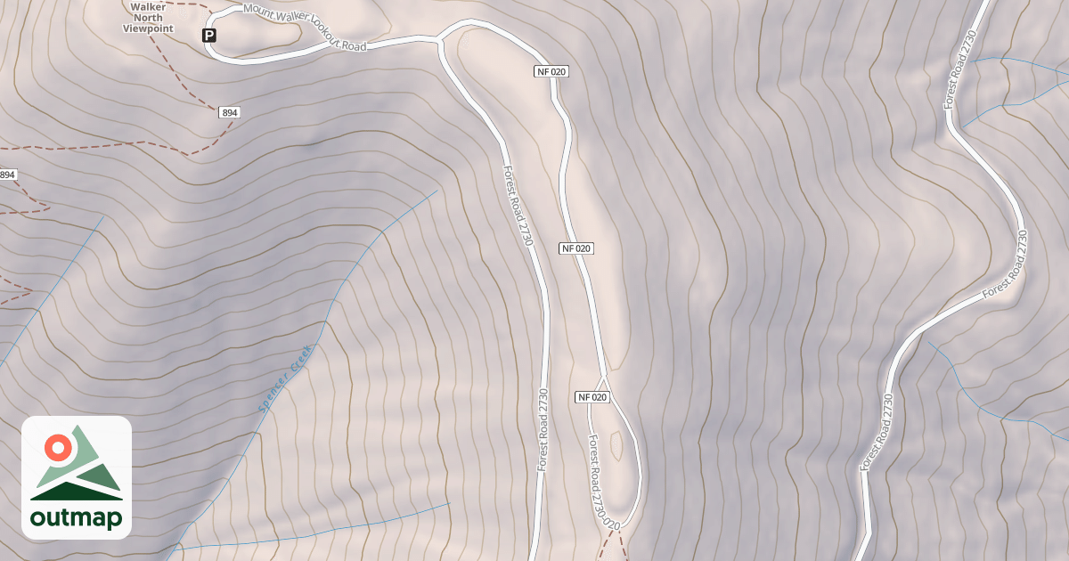 Map of NORTH TRAIL HEAD
