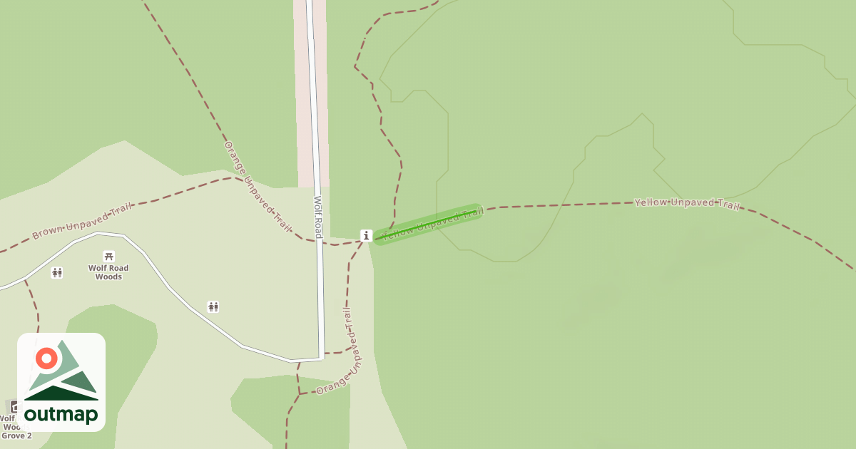 Map of Yellow Unpaved Trail
