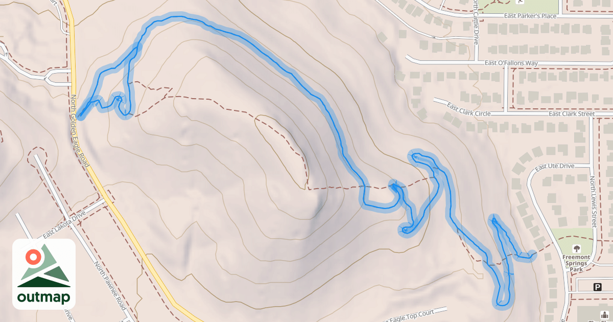 Map of Golden Eagle Bypass Trail
