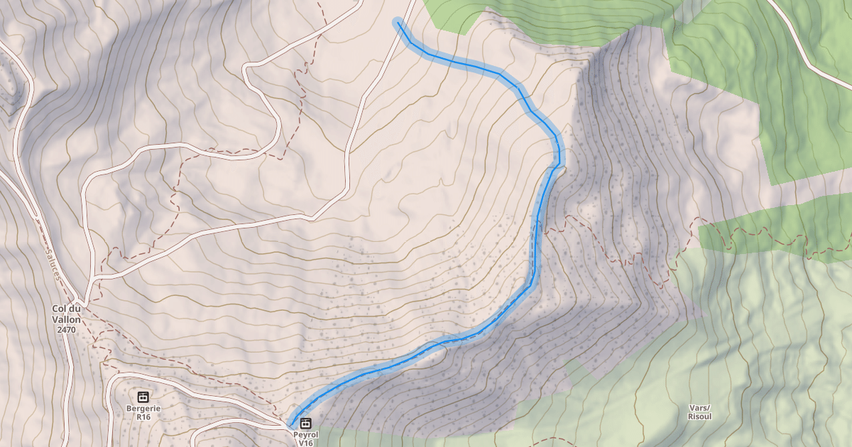 Map preview of Les Crêtes