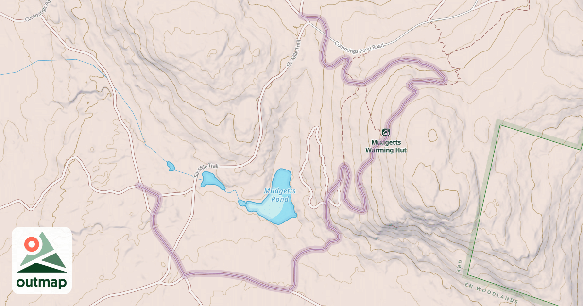 Map of Mudgetts Pond Trail