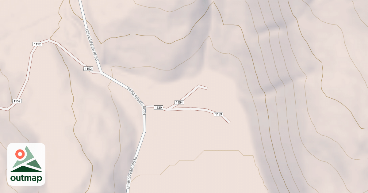 Map of BLIND STREAN BIG SPUR NORTH