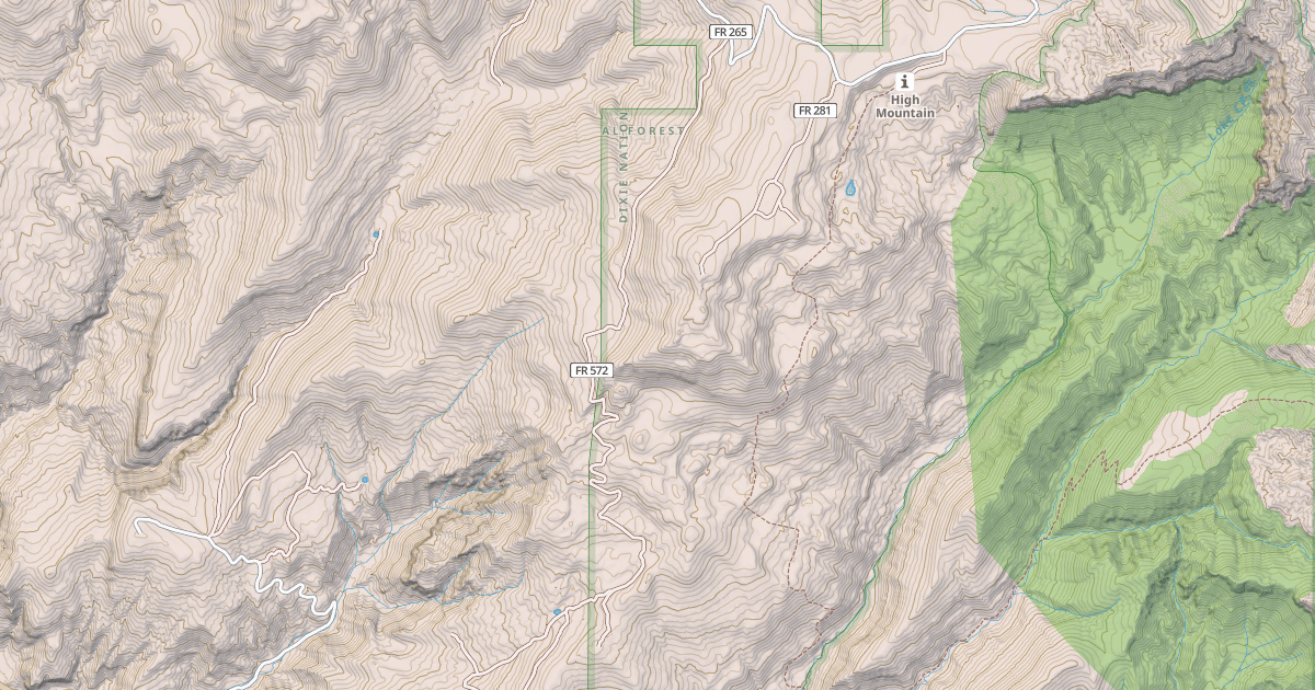 Map preview of USFS National Forest System Roads {F37B24EC-B9CD-45E3-91E8-D32E5605E5F9}