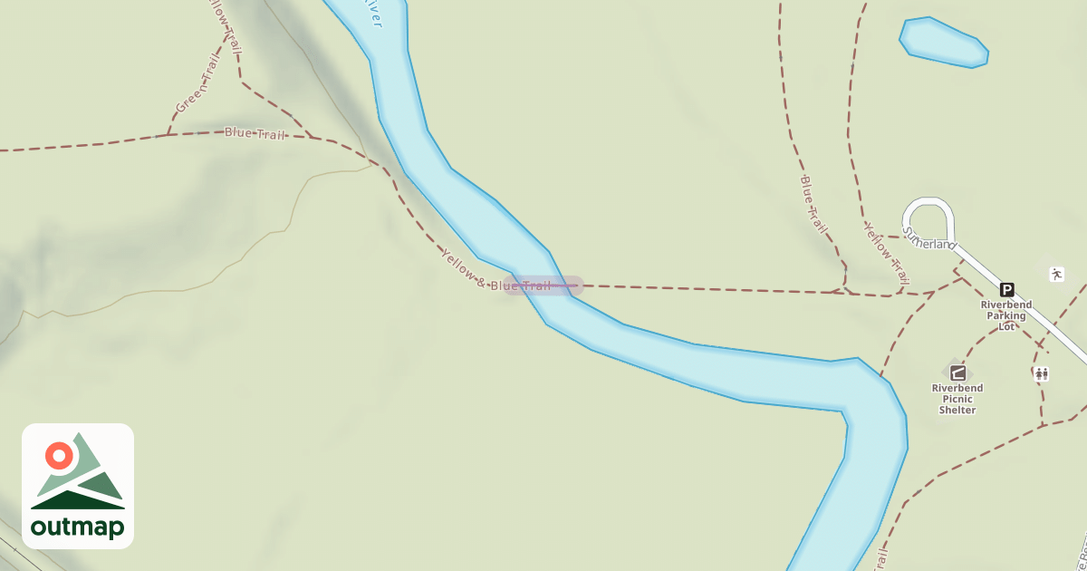 Map of Yellow & Blue Trail