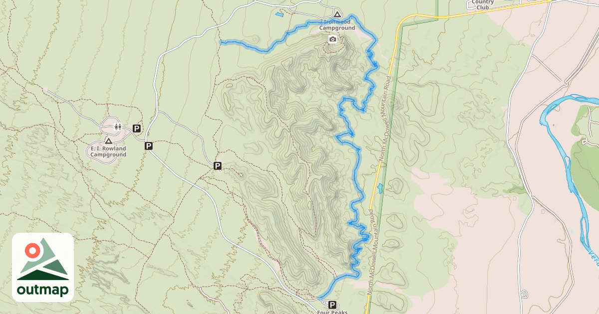 Map of Escondido Trail