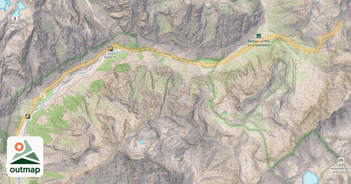 Map of Pas de la Cavale — Les Baumes