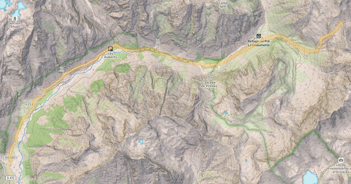 Map preview of Pas de la Cavale — Les Baumes