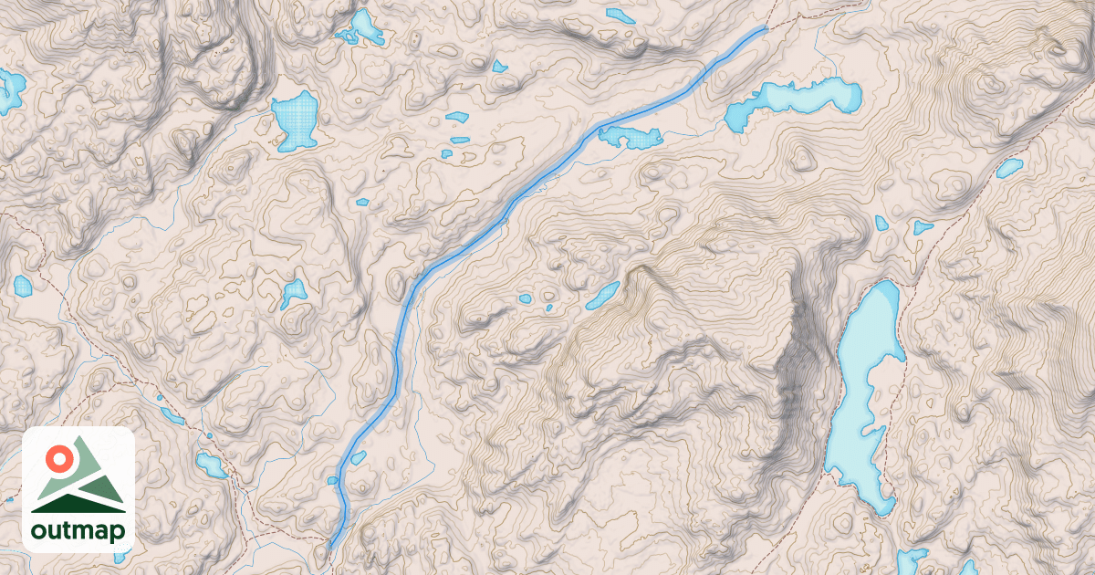 Map of Middle Fork Lake Trail