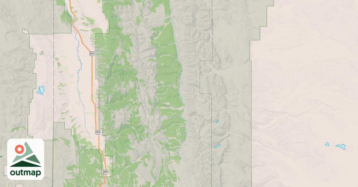 Map of Greys River Snowmobile Trail