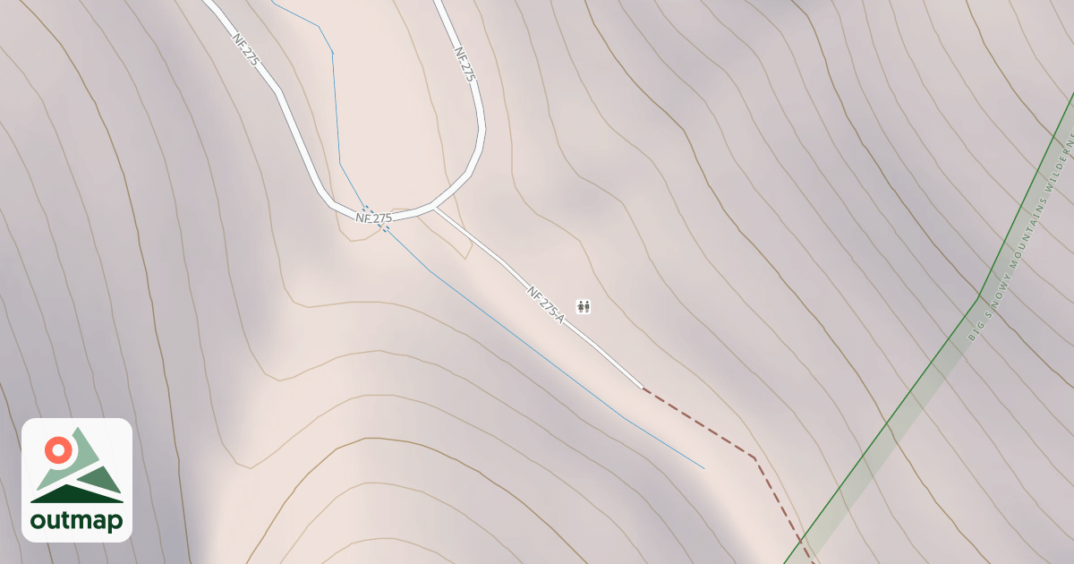 Map of CRYSTAL CASCADES TRAILHEAD