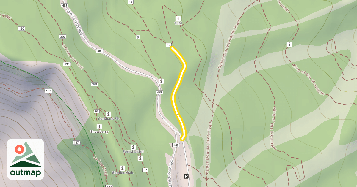 Map of Klaus Groomed XC Ski Trail / King of the Mountain