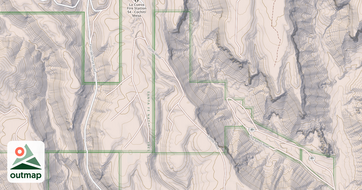 Map of COCHITI MESA