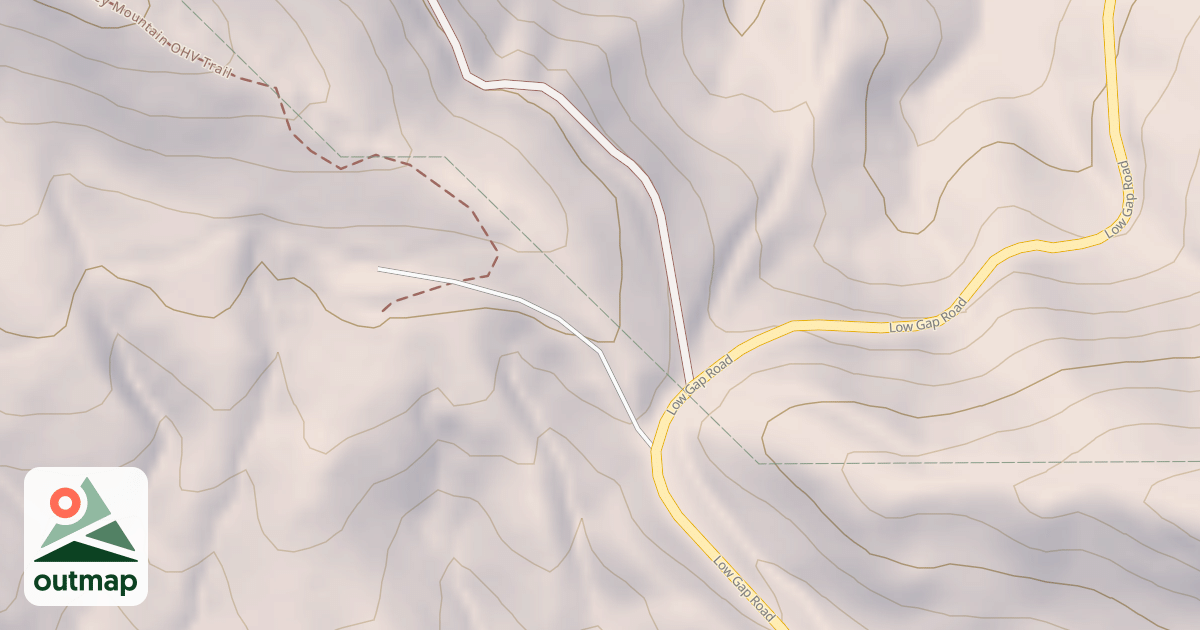 Map of OAKY MTN. ORV PARKING
