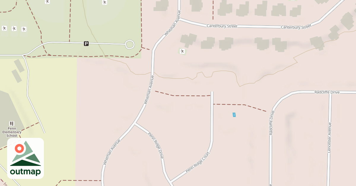 Map of Whitman Ave Trail