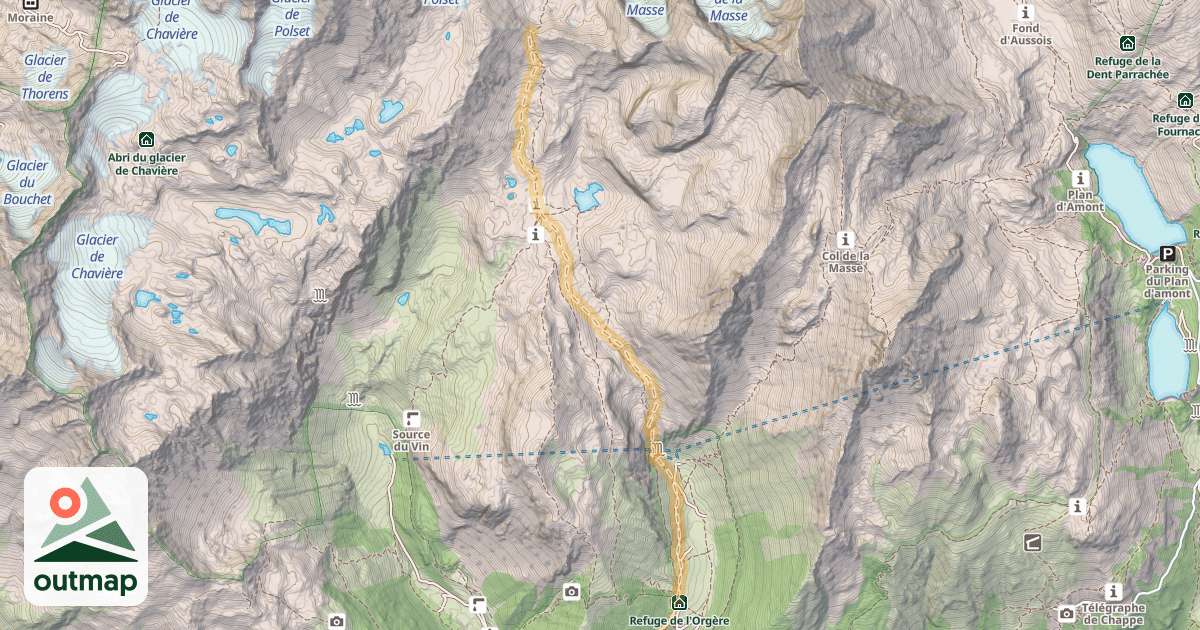 Map of Col de Chavière — L'Orgère