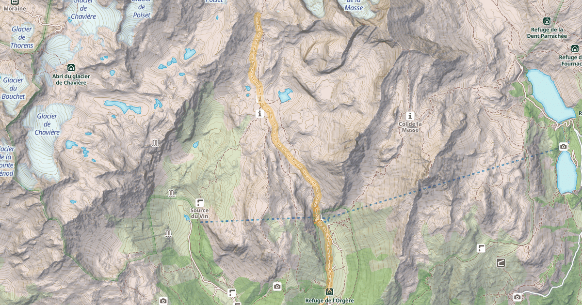 Map preview of Col de Chavière — L'Orgère