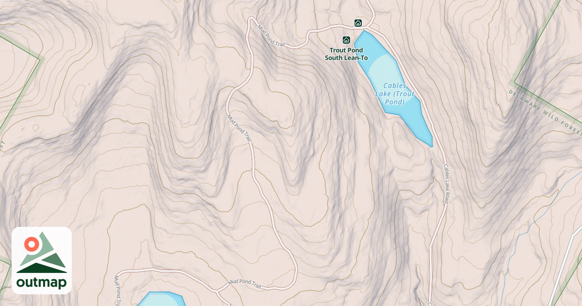 Map of Mud Pond Trail
