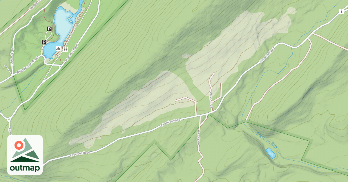 Map of Rothrock State Forest Seven Mountains Snowmobile Trails