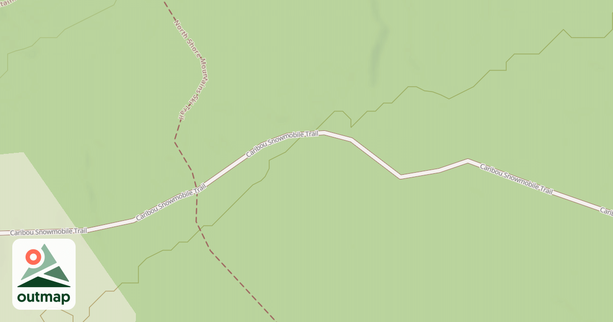Map of Caribou Snowmobile Trail