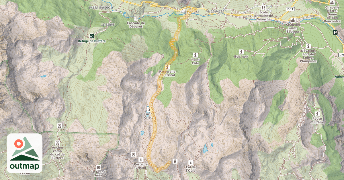 Map of La Gardiole — Névache