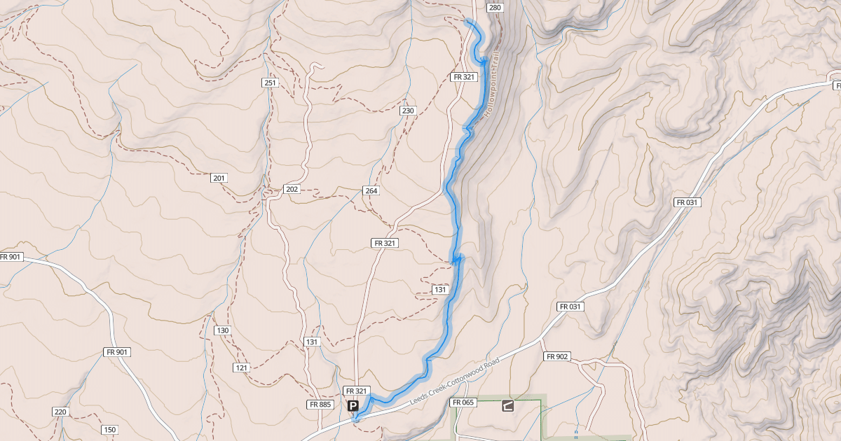 Map preview of Rooster Trail