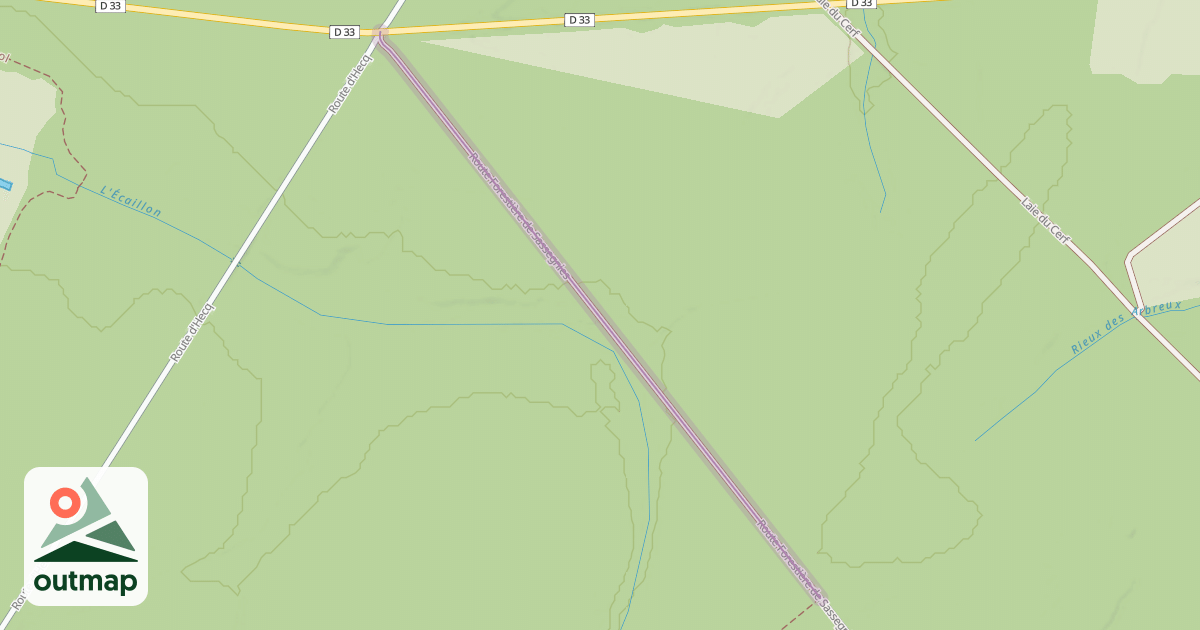 Map of Route Forestière de Sassegnies
