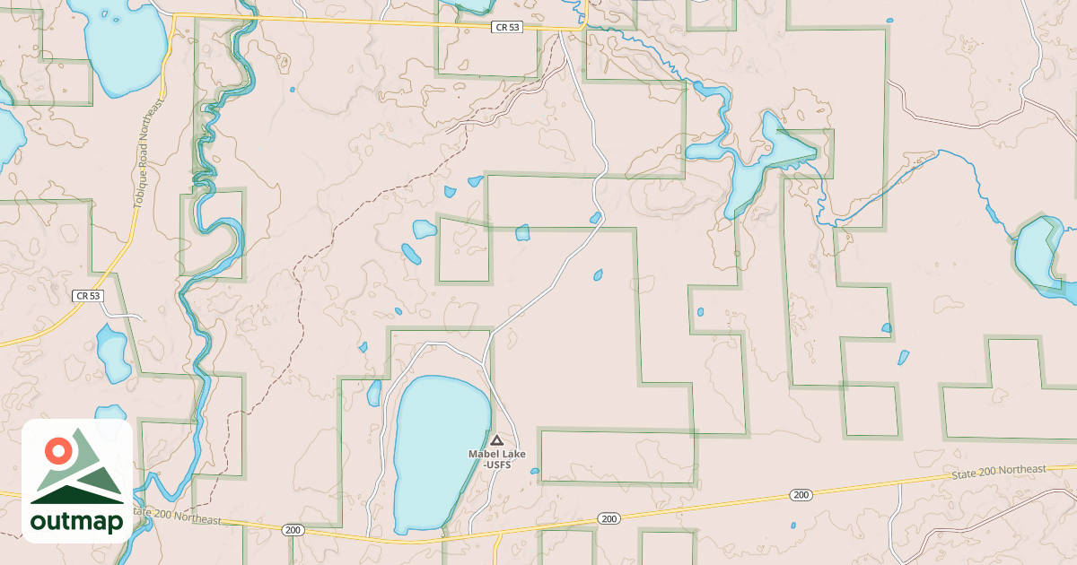 Map of MABEL LAKE ROAD NORTHEAST