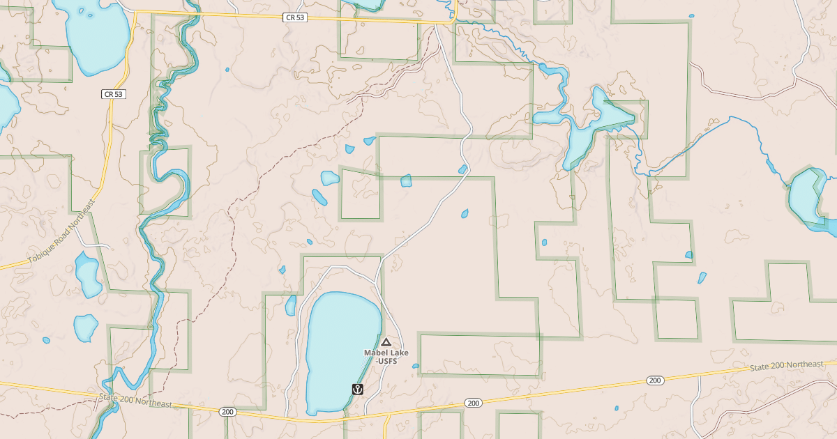 Map preview of MABEL LAKE ROAD NORTHEAST