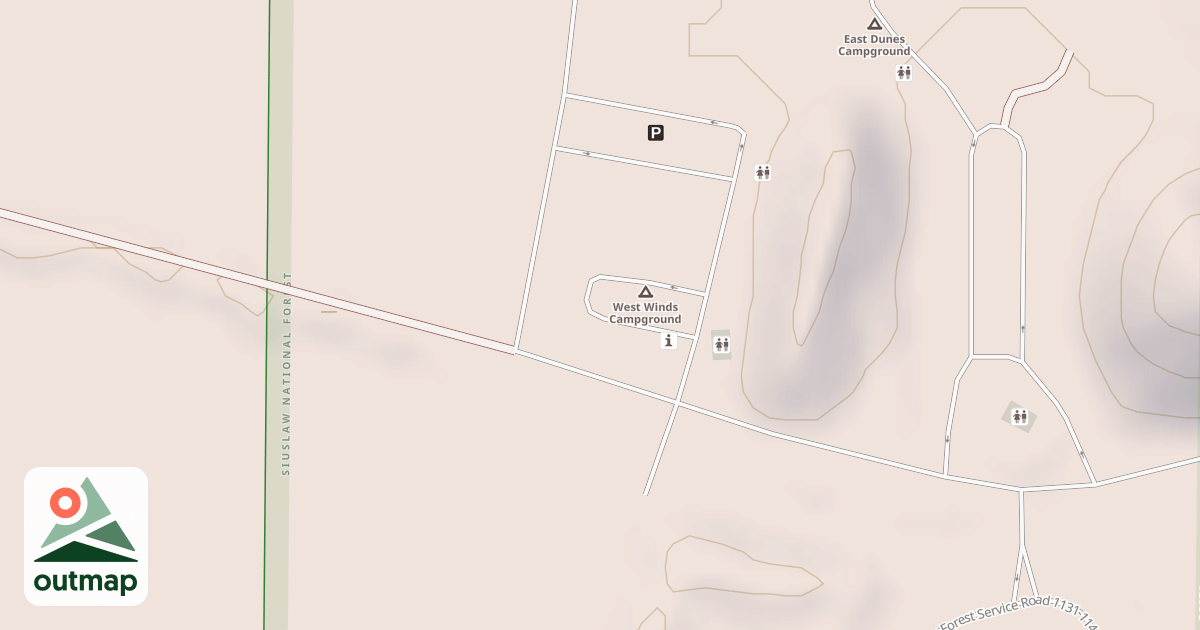 Map of WEST DUNE PARKING