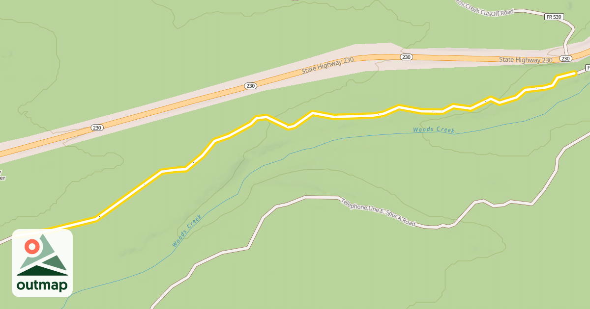 Map of Woods Creek Loop